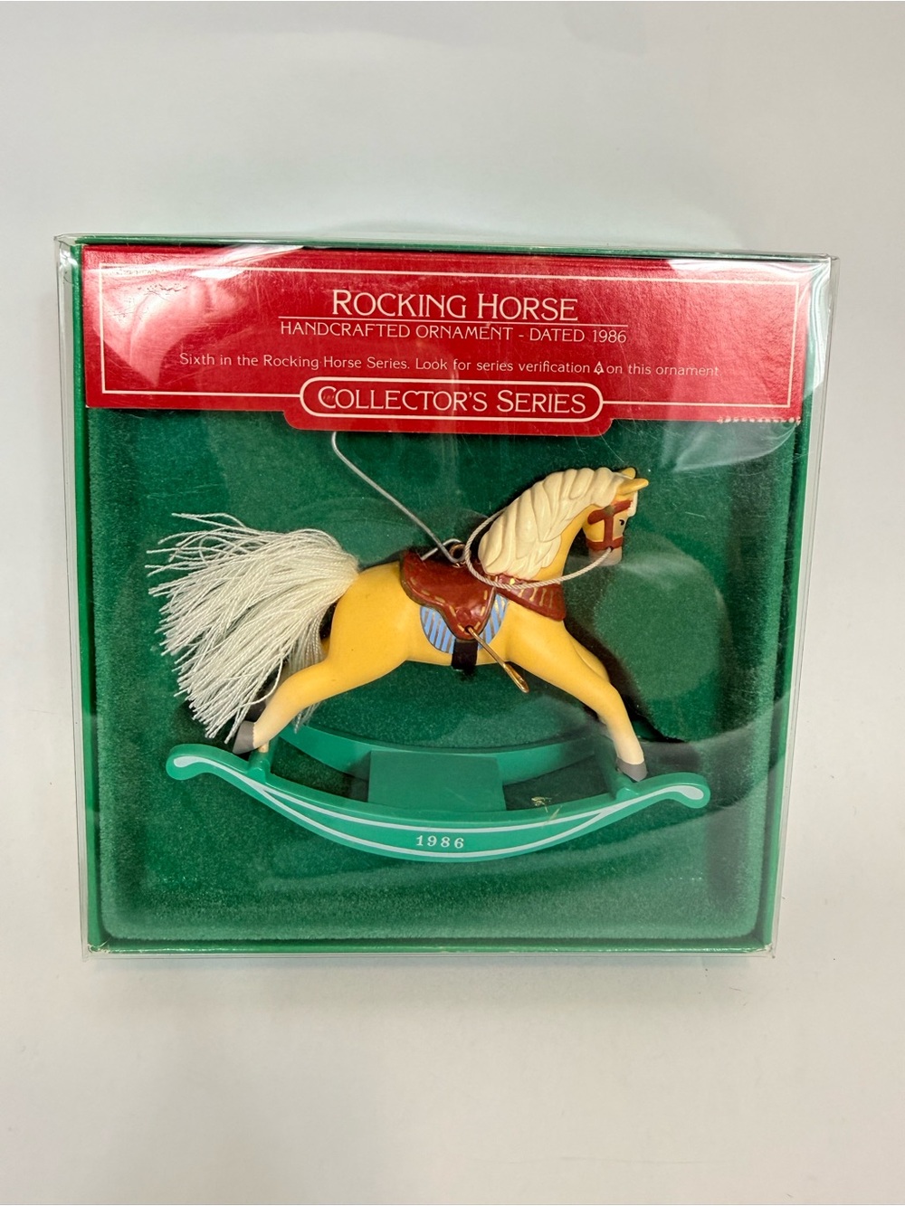 Hallmark Collector’s Series Rocking Horse Ornament Handcrafted 1986 - Picture 2 of 4